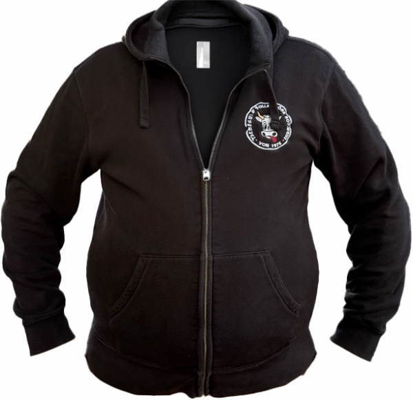 Sweatshirt Jacke mit Hoofe Logo vorne + hinten